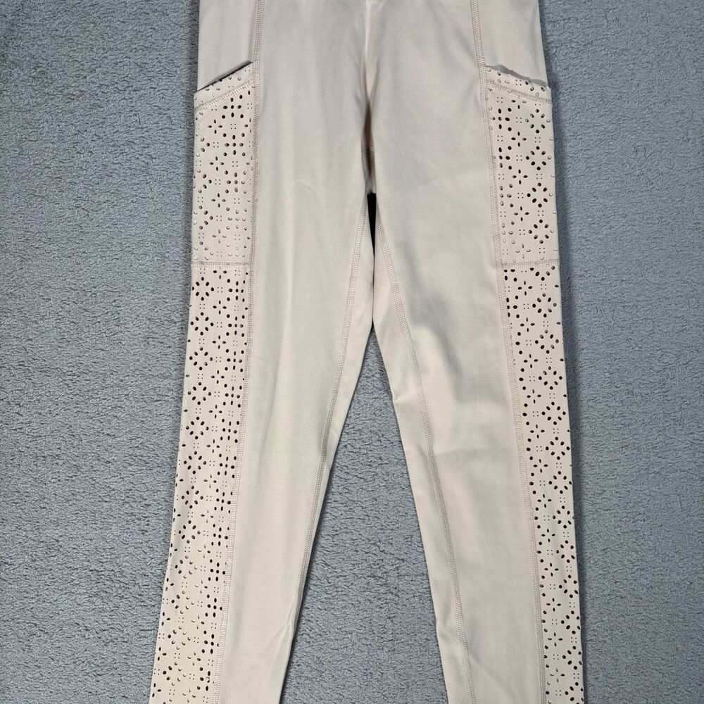 Aerie Women’s Size Small Offline Leggings Nude Beige Eyelets‎ Pockets Athleisure - Picture 3 of 15